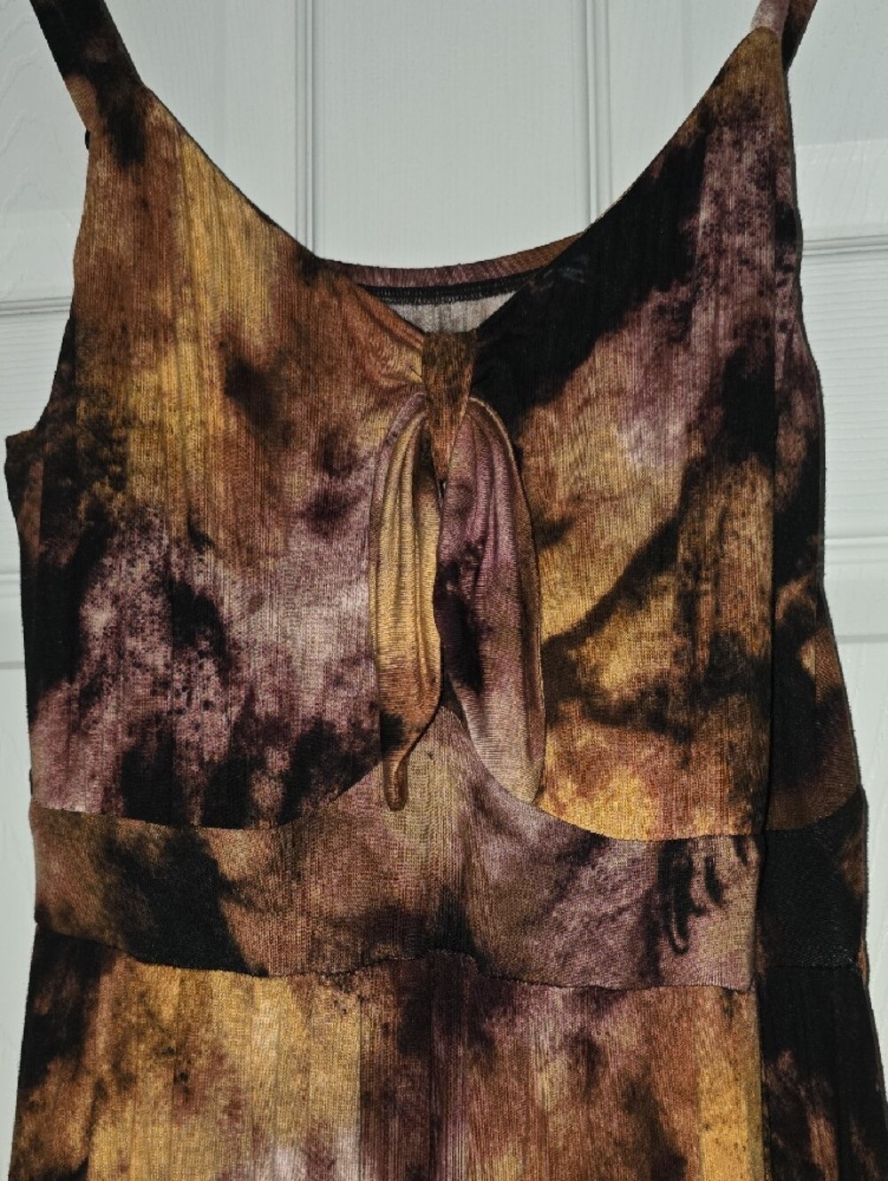 torrid Tie-Dye Maxi Slip Dress in Mustard and Plum - Picture 2 of 2